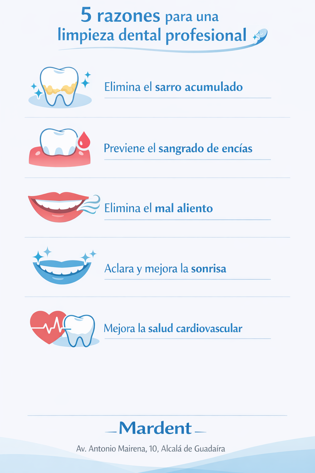 5 cinco ventajas de hacerse limpieza dental en MarDent